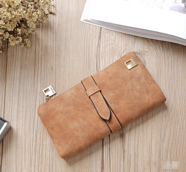 Leather Zipper Long Women's Wallet