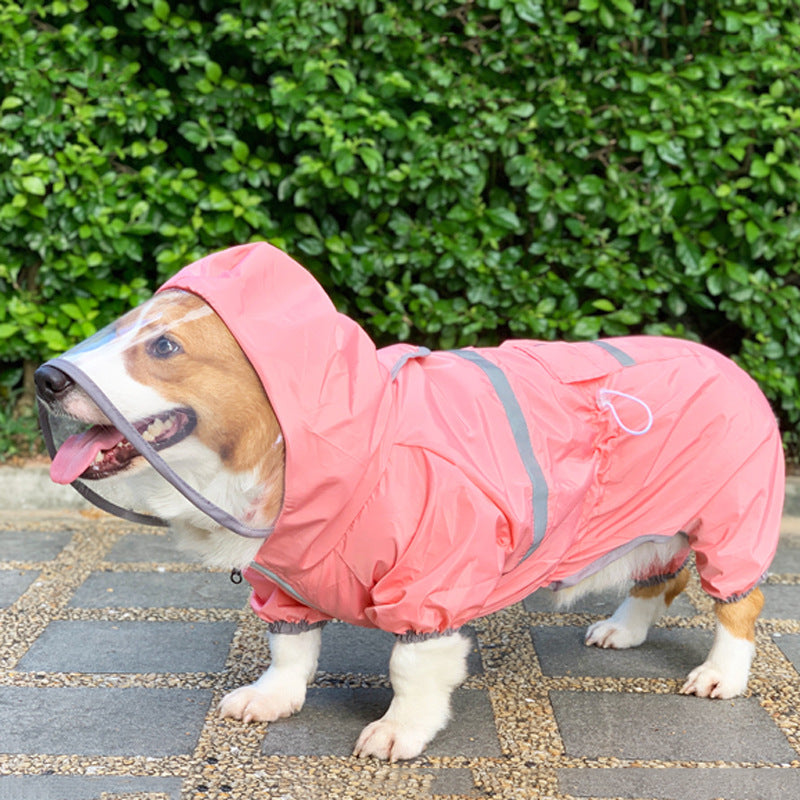 Manteau imperméable pour chien, vêtements imperméables à quatre pattes pour animaux de compagnie