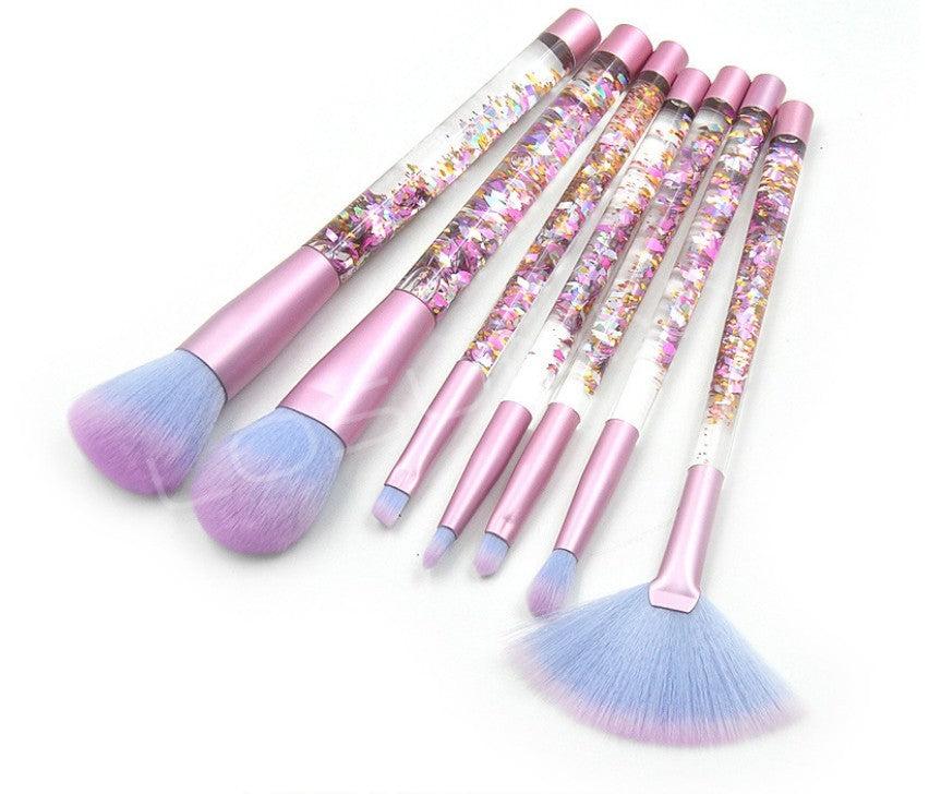 The New 7 Liquid Crystal Liquid Flow Cosmetic Brush Handle Make-up Kit Bag Valve