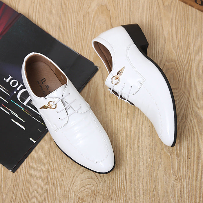 Formell Herrklänning Skor Äkta Läder Svart Lyx Bröllopsskor Herr Flats Office Oxfords