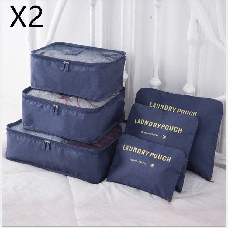 6 ST Reseförvaringsväska Set för Clothes Tidy Organizer