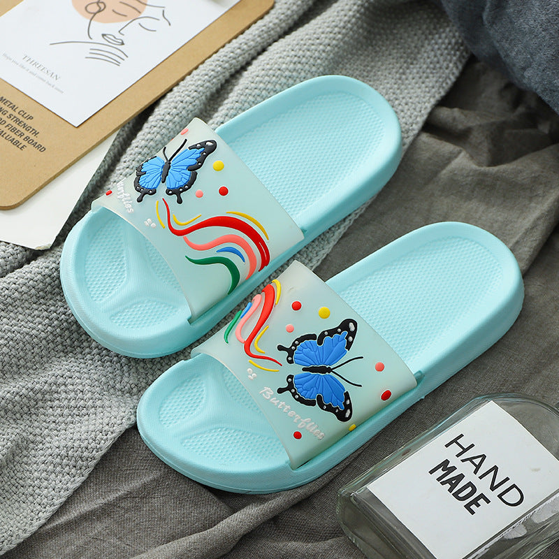 Female Household Butterfly Indoor And Outdoor Home Bathroom Bathing Non-Slip Sandals
