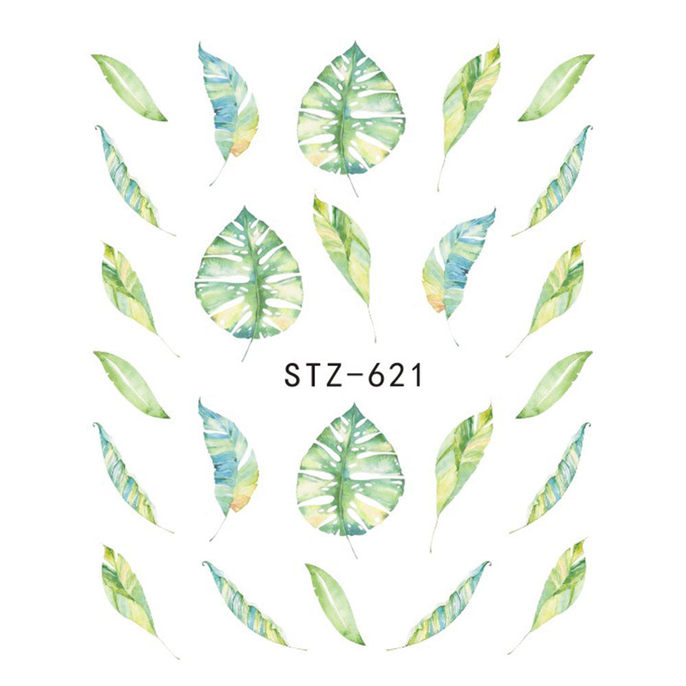 Butterfly Flower Water Transfer Nail Decals - JISTZ508 Design | 6.4x5.3cm Professional