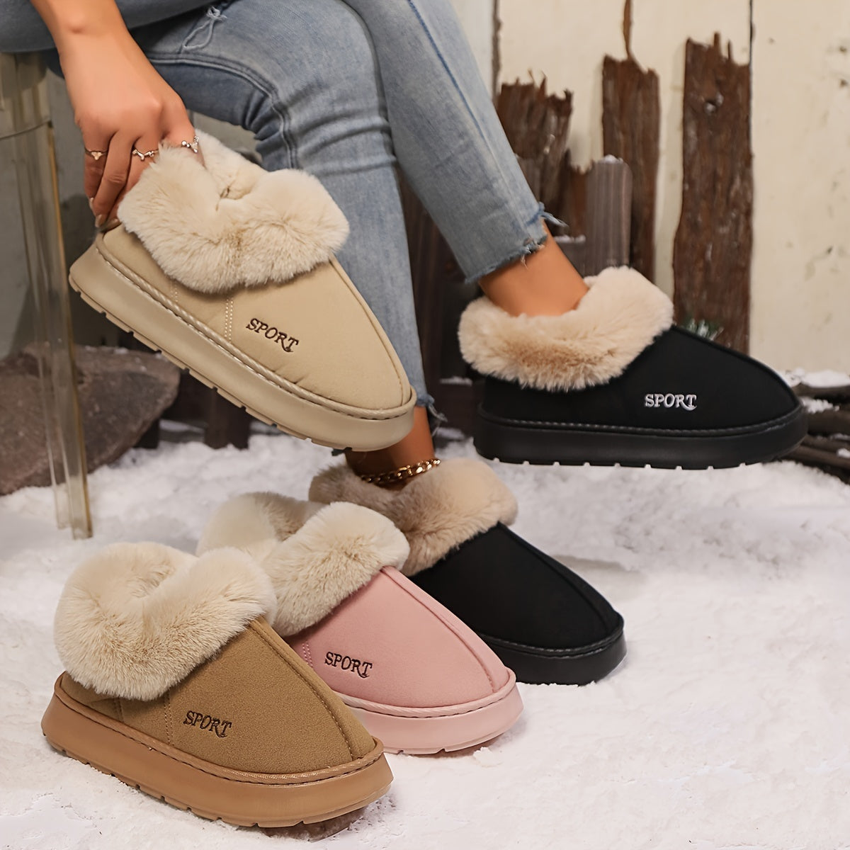 Sunday Cozy Plush Soft Slippers
