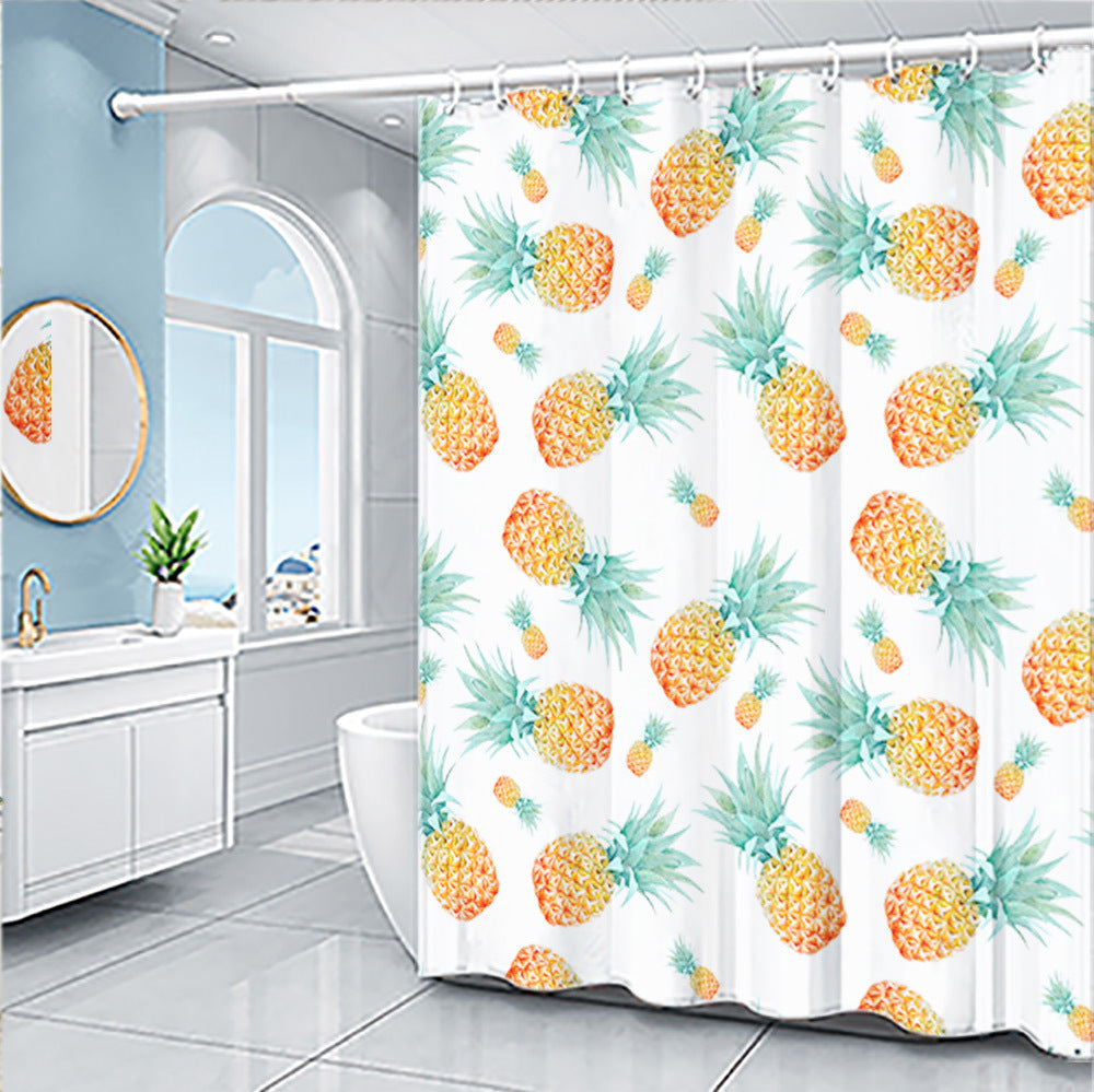 Ensemble de rideau de douche série fruits de dessin animé