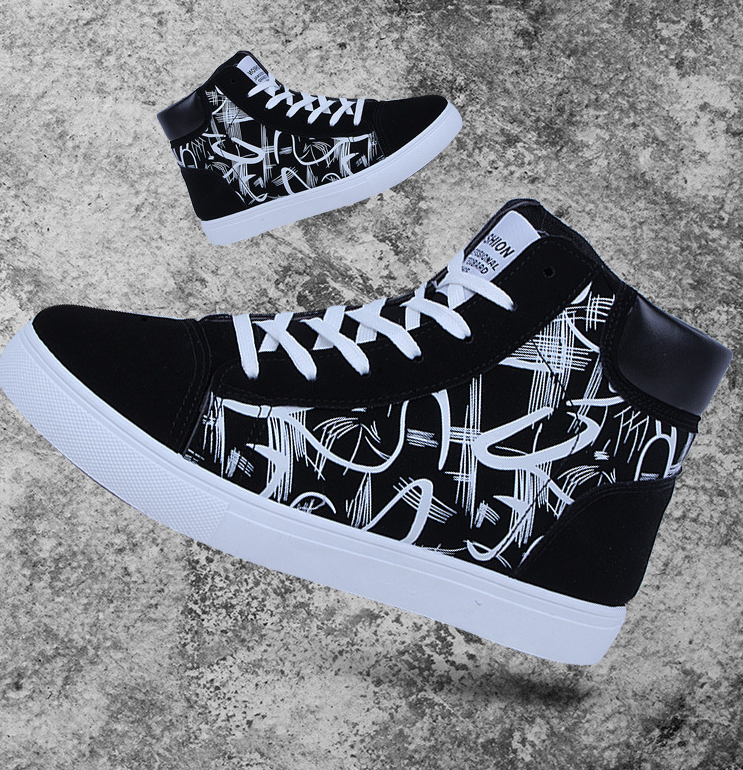 Spring high top skor Korean Edition herrskor