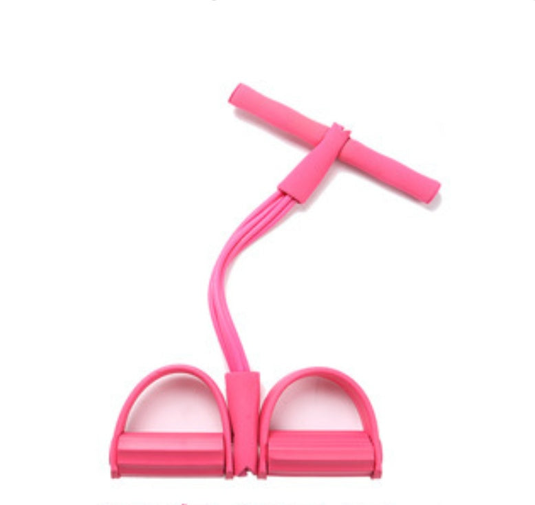 Natural Latex Foot Pedal Elastic Pull Rope with Handle - Professional Fitness Equipment & Bodybuilding Expander