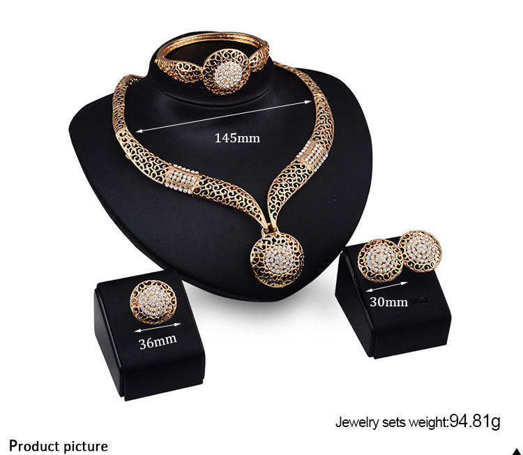 Luxury Jewelry Set: Necklace, Earrings, Ring - Perfect for Special Occasions