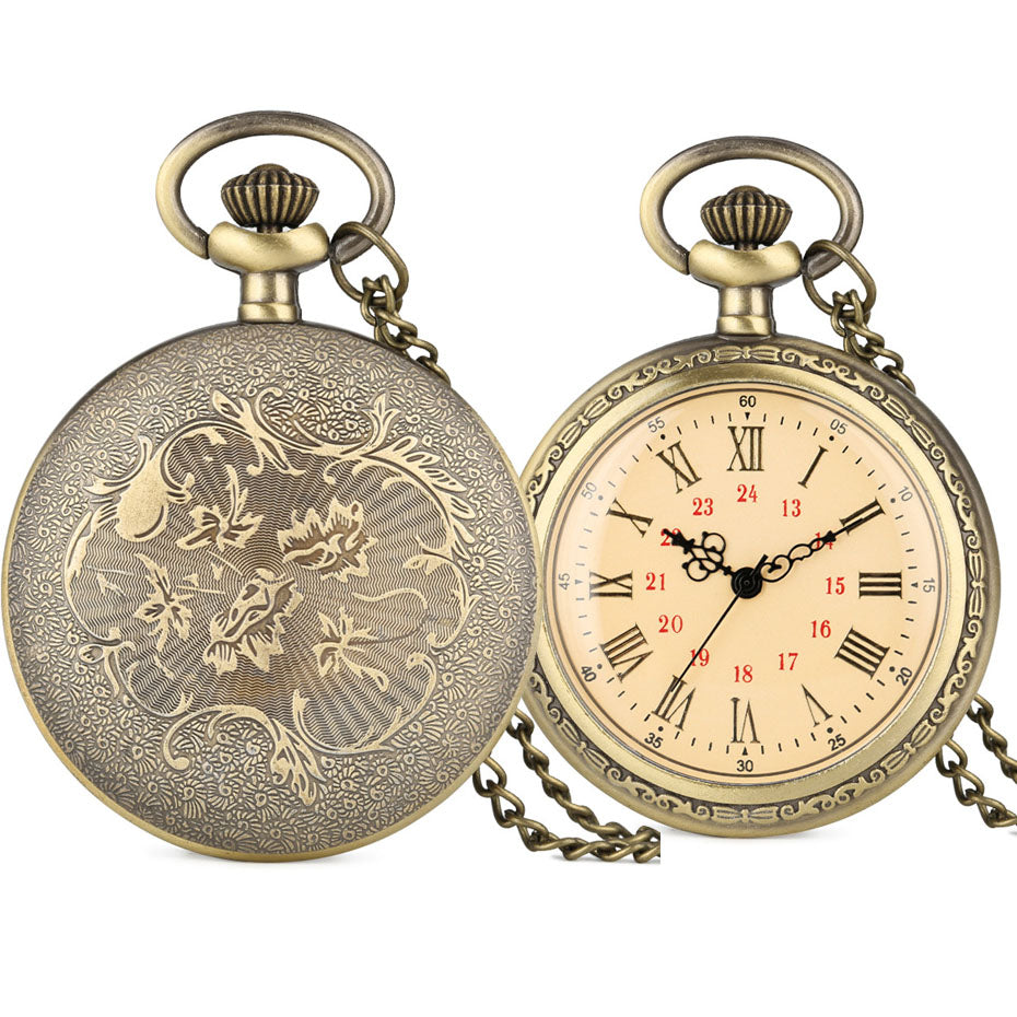 Retro Roman Digital Display Kvarts Retro Pocket Klocka - Modern Ancient Striking Sophisticated Swedish Heritage