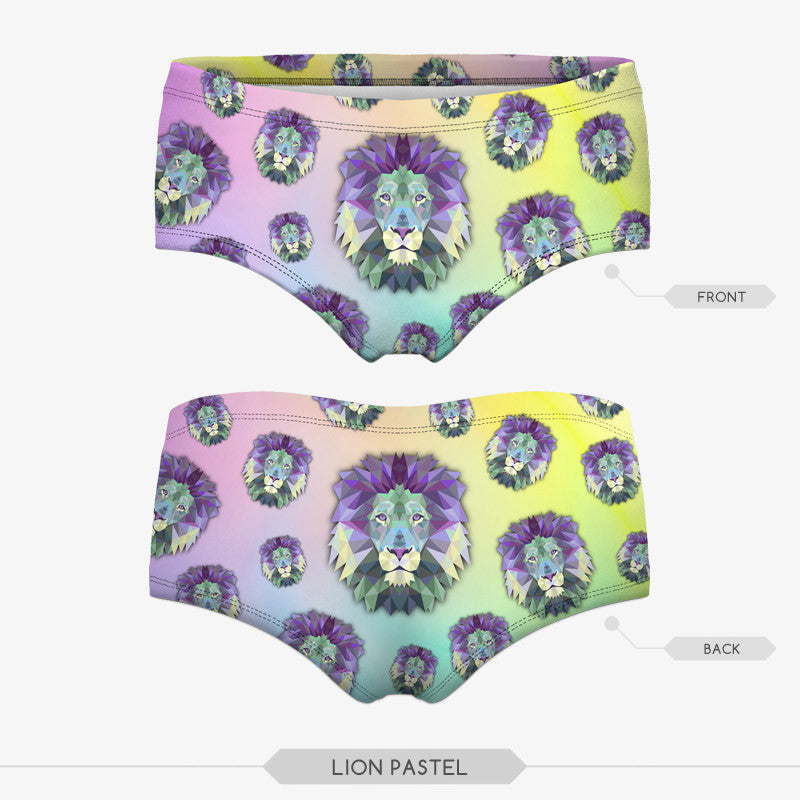 3D Print Cat Cotton Underwear - Women's Seamless Briefs