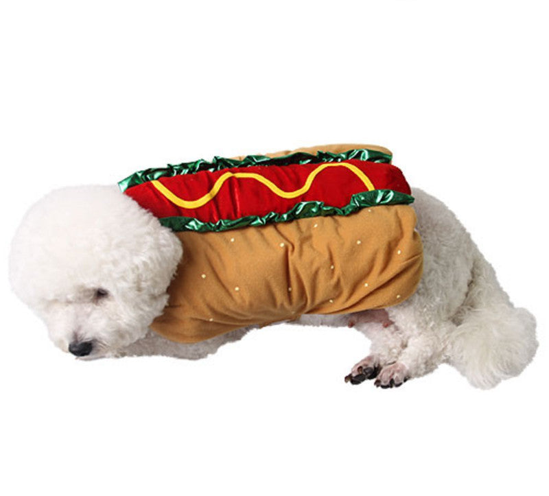 Pet Dog and Cat Costume - Cute Hot Dog Sandwich Costume, Funny Hot Dog Clothes, Cat Costume