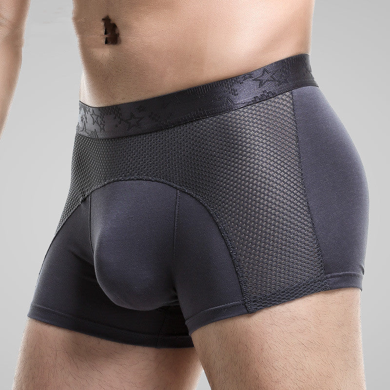 Men's Underwear Ice Silk Mesh Boxers Sports Boxer Shorts