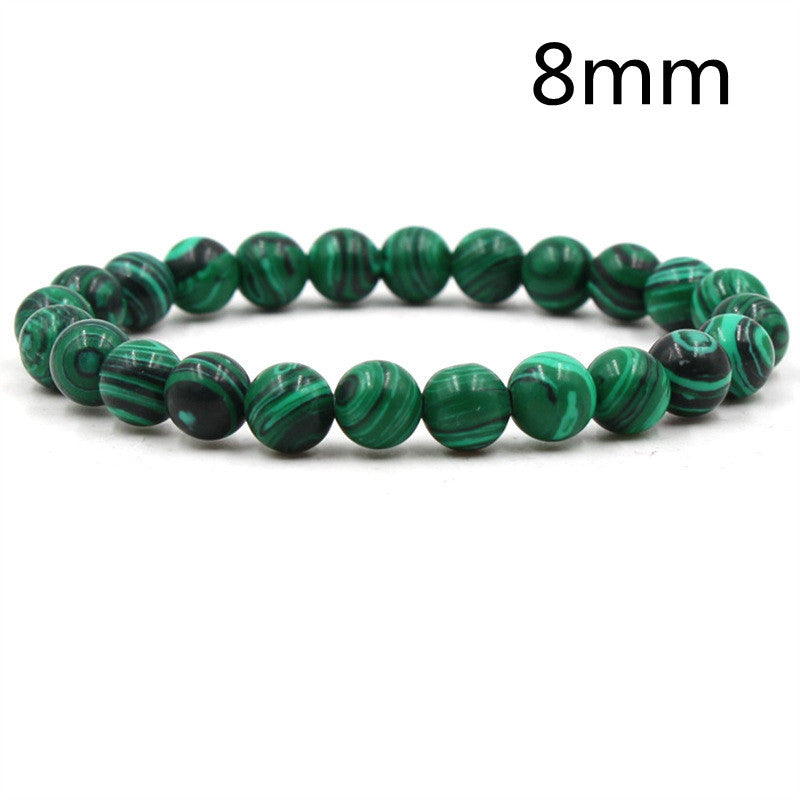 Mattsvart matt sten malakit par armband armband