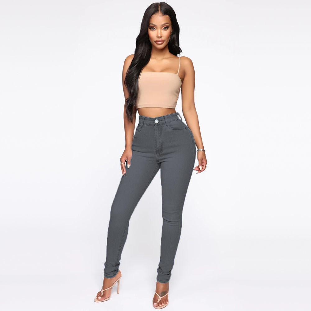 Slimming Jeans Pants For Women High Waist Trousers With Pockets - Sculpting Confidence