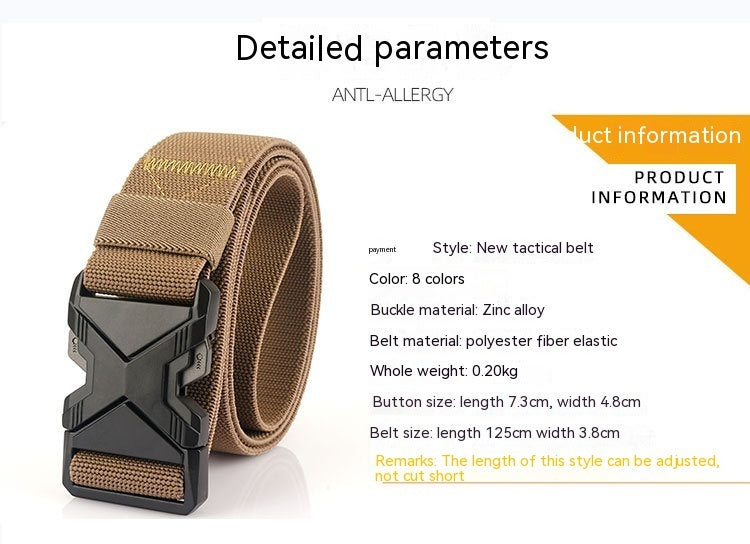 Fashion Commuter Casual Men's Belt Woven Elastic Minimalist Alloy Buckle - Modern Mobility