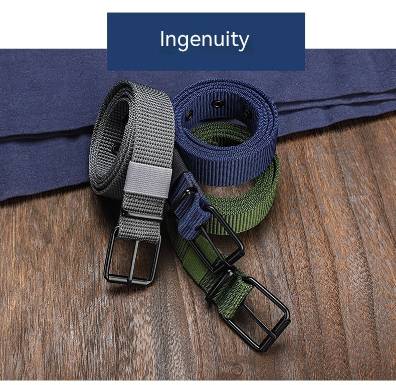 Lengthened Porous Pin Buckle Canvas Belt Universal - Inclusive Comfort