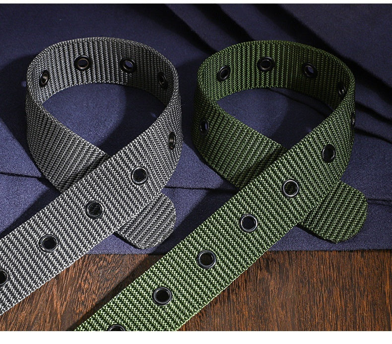 Lengthened Porous Pin Buckle Canvas Belt Universal - Inclusive Comfort