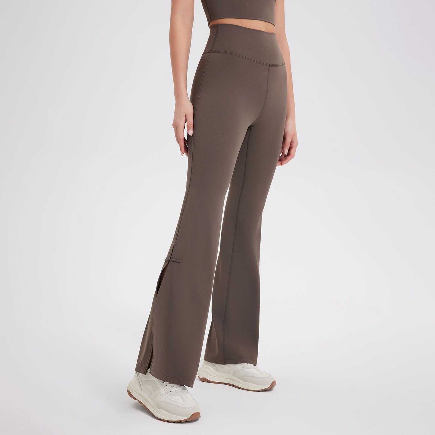Peach High Waist Hip Lift Bell-bottom Pants Sports - Peachy Athletic