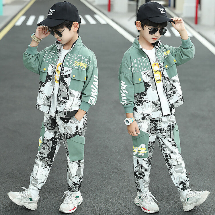Costume de pantalon de pull d'exercice décontracté de mode d'enfants