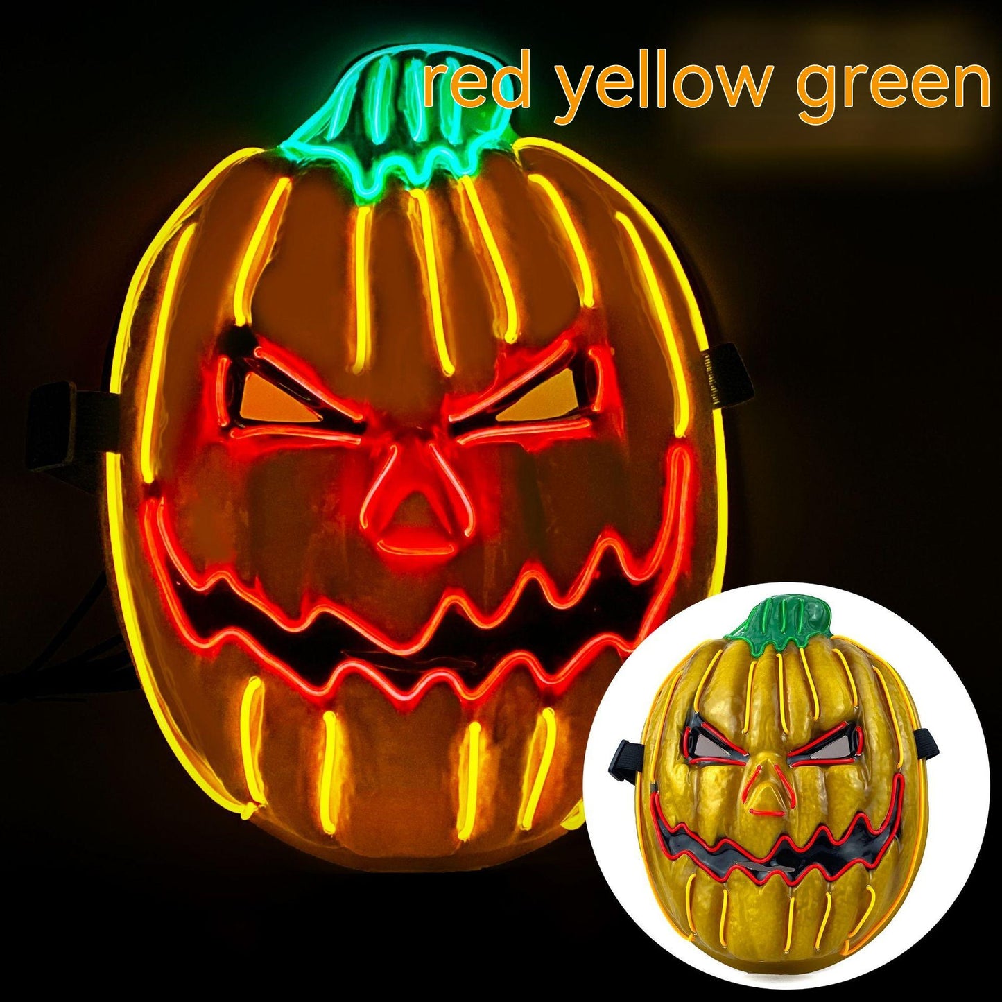 Boule de fête d'Halloween tête de citrouille horreur LED lumineuse