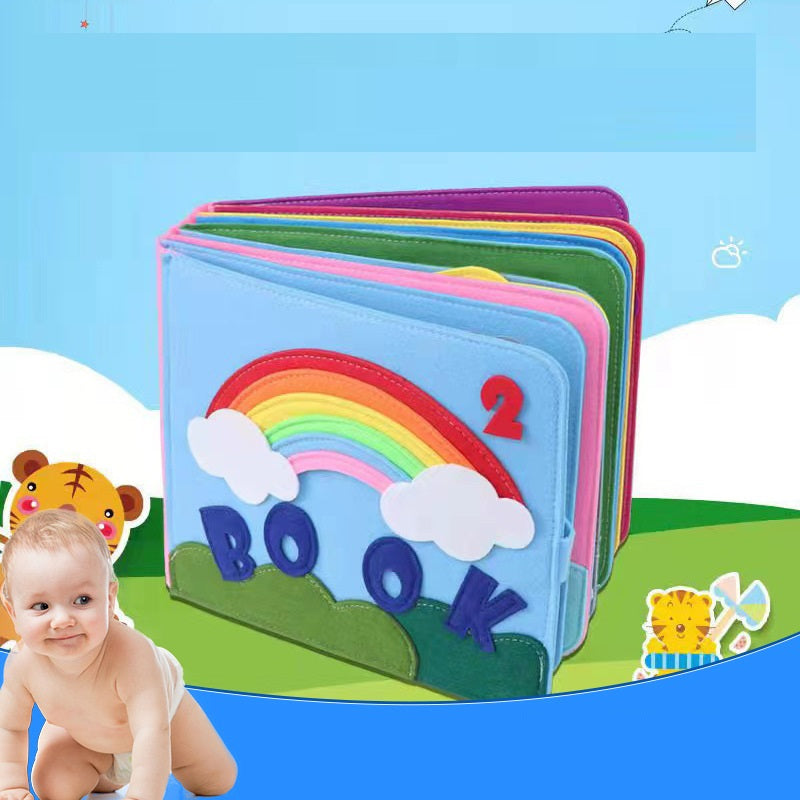 Planche en feutre pour enfants, 3D, apprentissage éducatif en trois dimensions, Non tissé, arc-en-ciel, livre d'histoire pour l'éducation précoce
