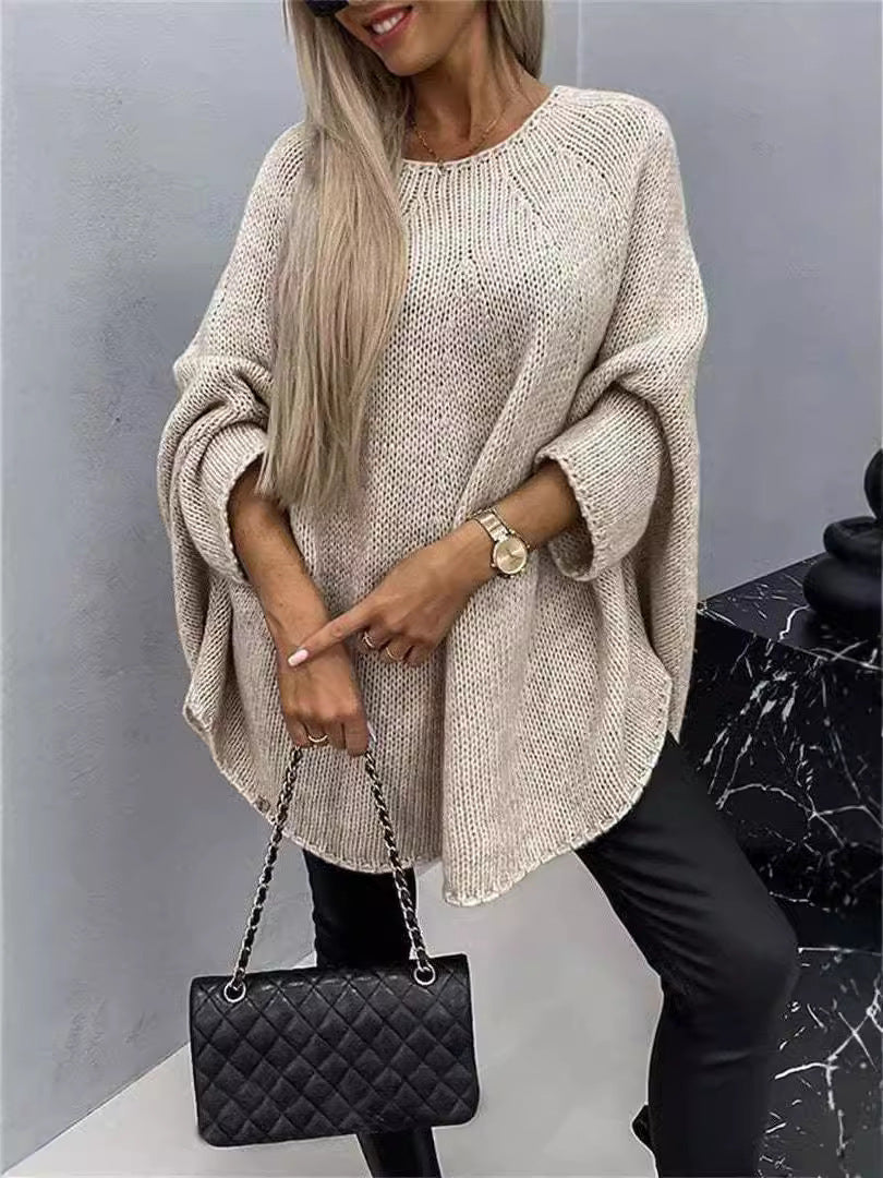 Luxurious Batwing Sleeve Pullover Sweater - Winter Fashion Collection