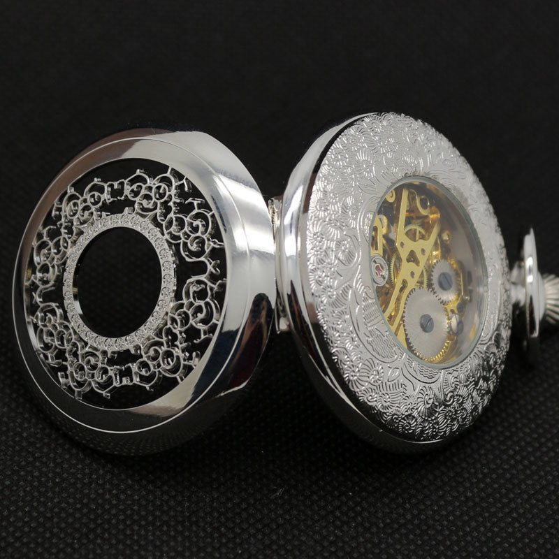 Round Flip Pocket Watch - Classic Elegant Modern Functional Sleek Sophisticated Timeless Portable Precision