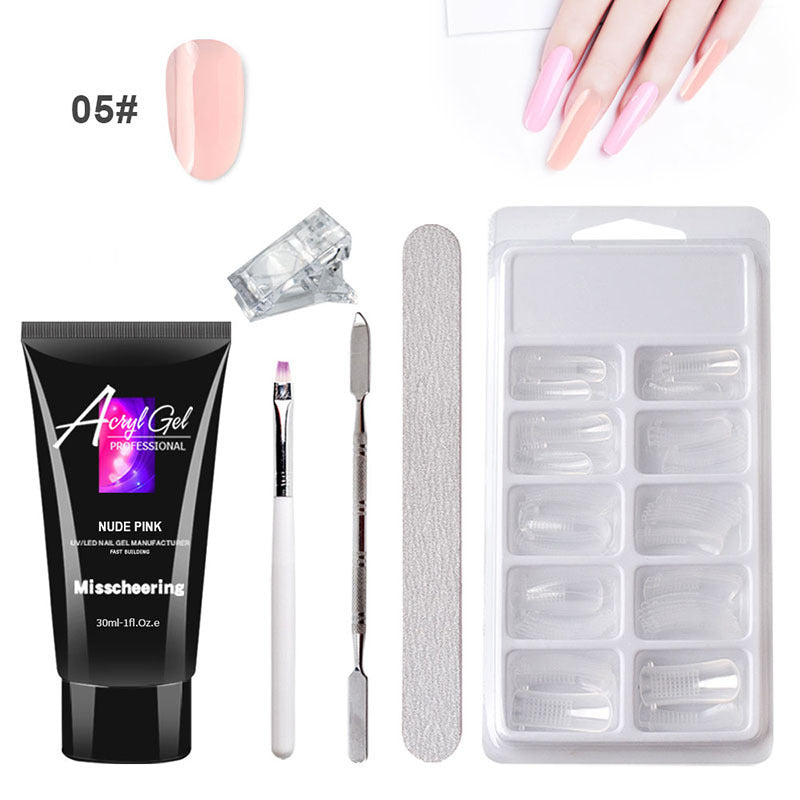 Painless Crystal Extension Gel Set - Quick Model Without Paper Holder | Professional Nail Art