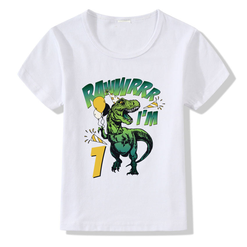 T-shirt pour enfants Numéros 1-9 T-shirt d'anniversaire