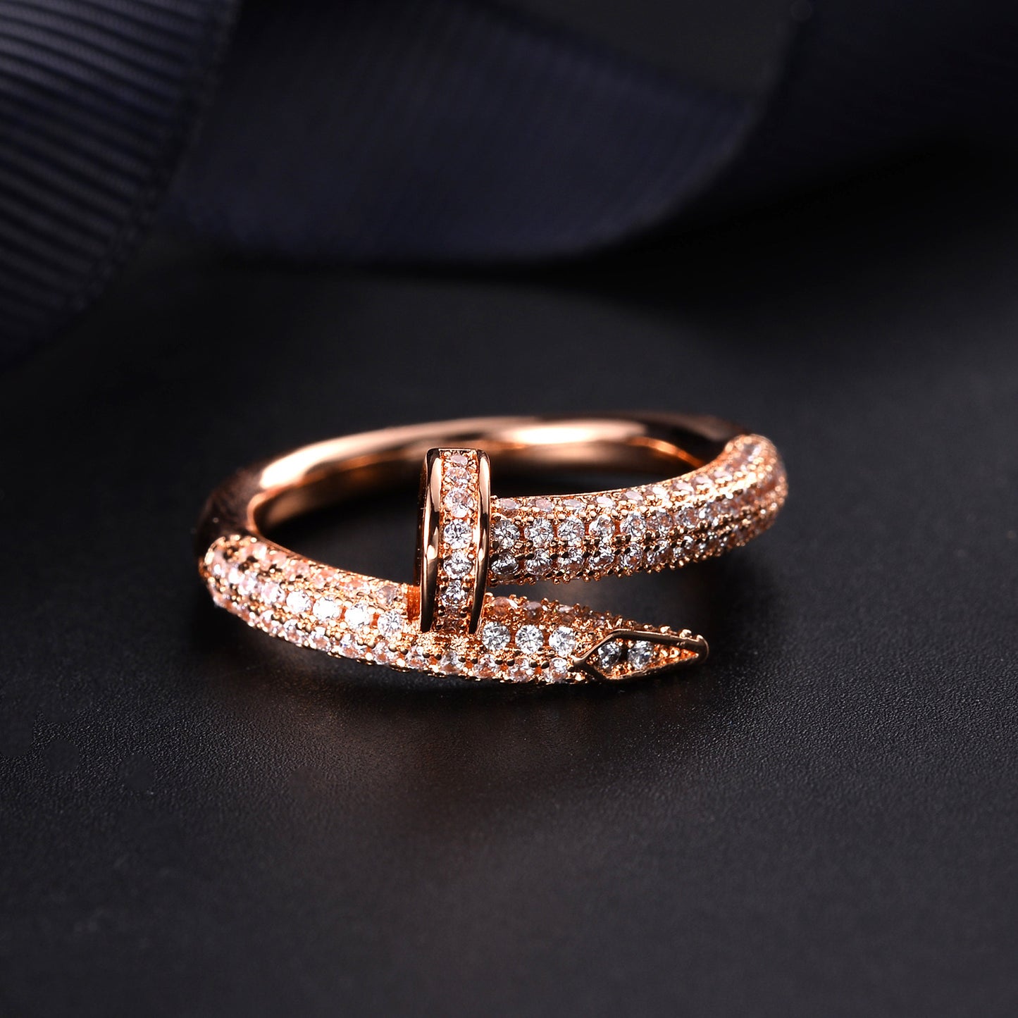 Gold Plating Nail Ring Trend Jewelry