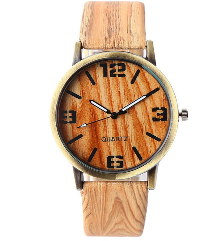 Wood Grain Style Wrist Watch - Elegant Accurate Perfect Luxurious Durable Classic Timeless Must-Have