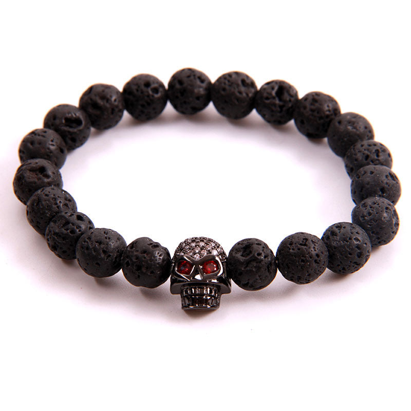 Naturstens ugglehuvud yogaarmband