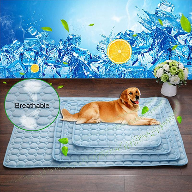 Pet Dog Cat Ice Silk Cold Nest Pad för kylning på sommaren