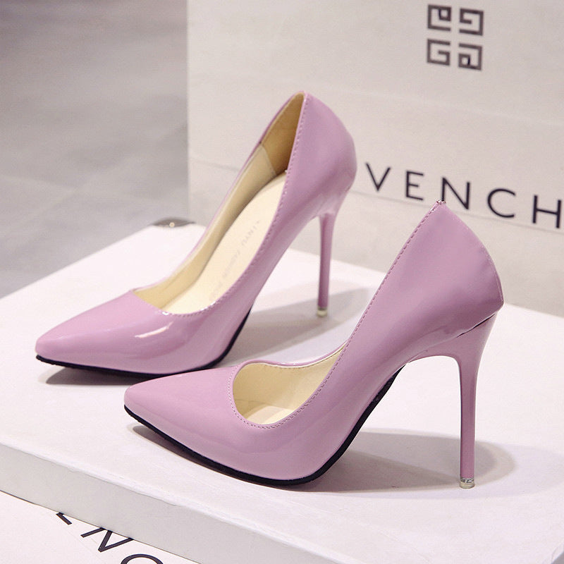Women's Pointed Toe Ultra High Heel Nude Shoes