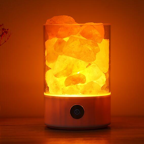 USB Crystal Light Himalayan Salt LED-lampa