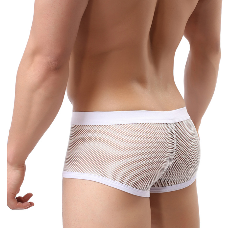 Men's Underwear Sexy Men's Boxer Pants Large Mesh Breathable