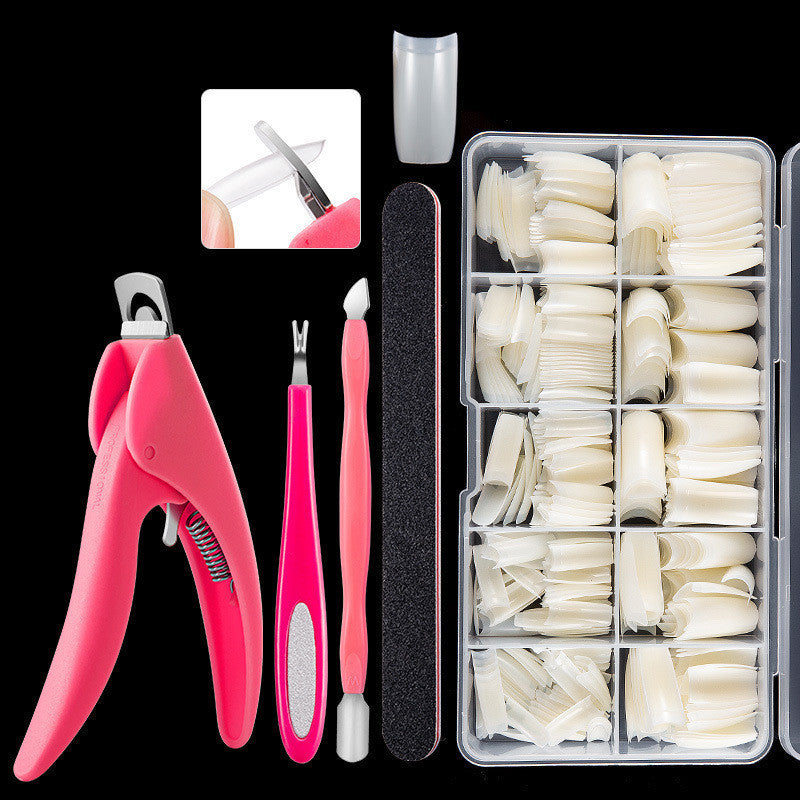 Professional French Nail Tips - 500 Pieces Acrylic Material | Classic French Manicure Collection