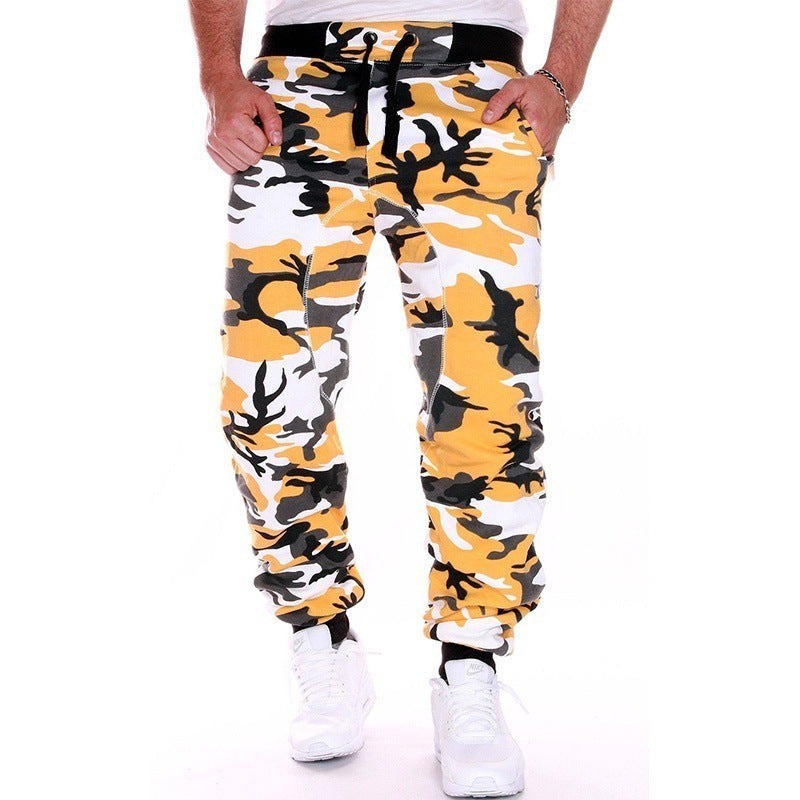 Kamouflagebyxor Herr Hip Hop Casual Byxor Lösa byxor Mode Urban Mid Waist Byxor
