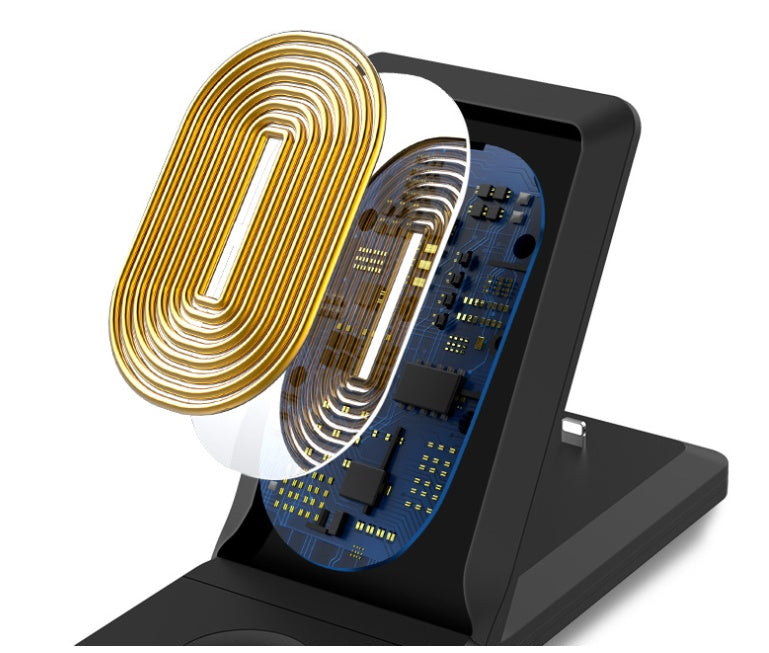 3-in-1 Wireless Charger - Fast Charging Station for Phone, Watch & Earbuds
