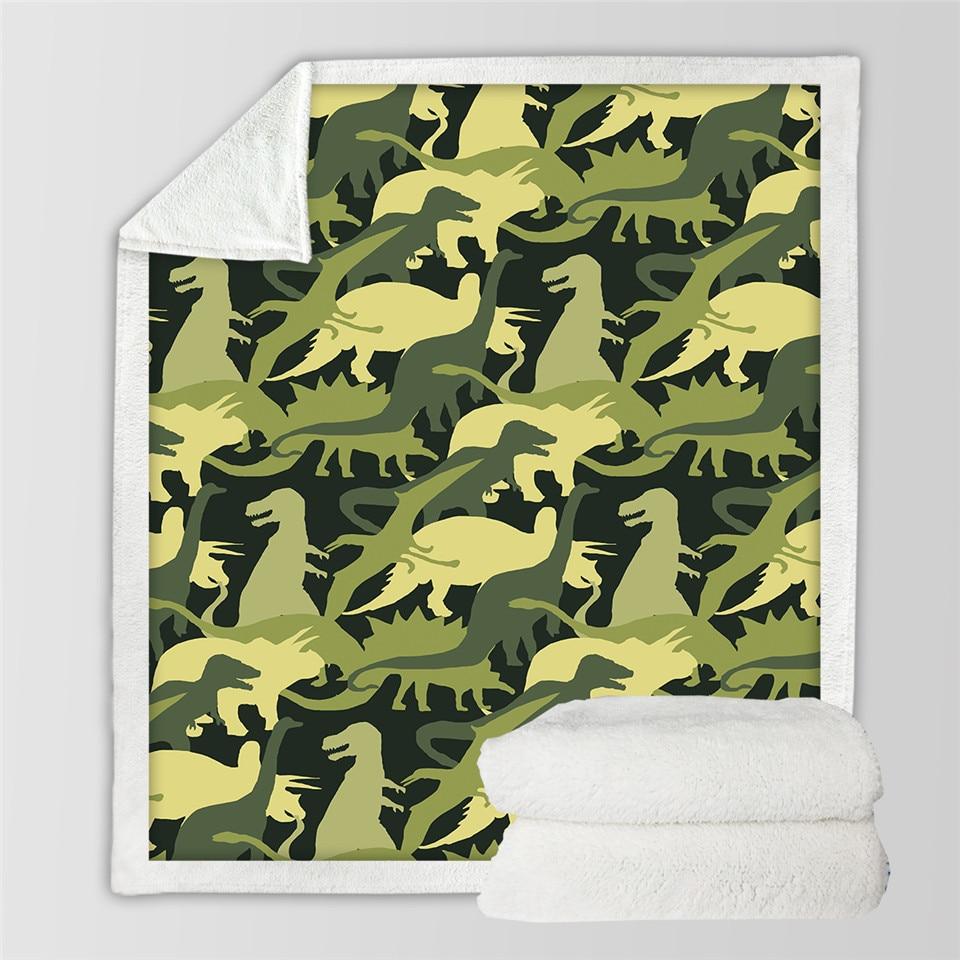 Barn Barn Dinosaurie Fluffig Mjuk bomullsfilt Jurassic Tecknad Pojkar Flicka Sängfiltar för sängar Hemtextil Sängkläder Outlet