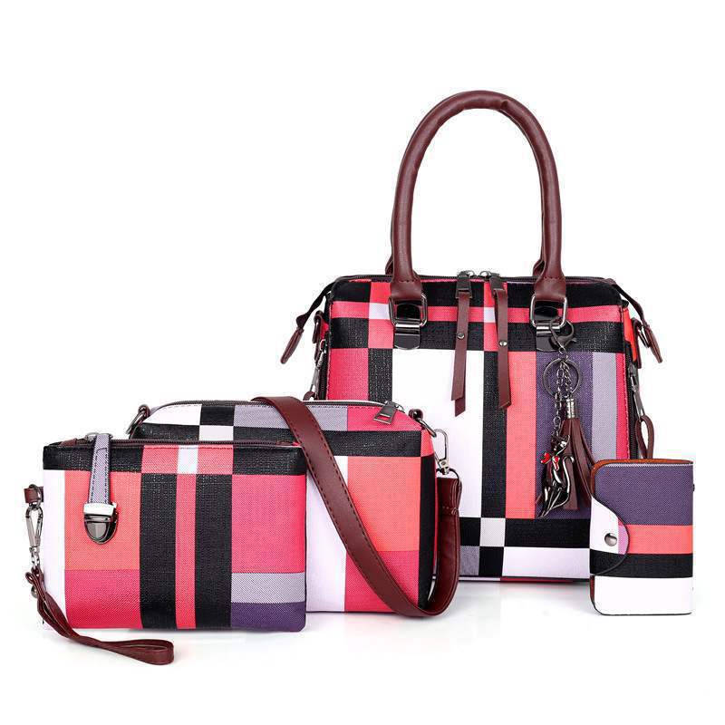 Luxury Plaid Designer Handbag - Classic Tartan Pattern Tote for Sophisticated Women
