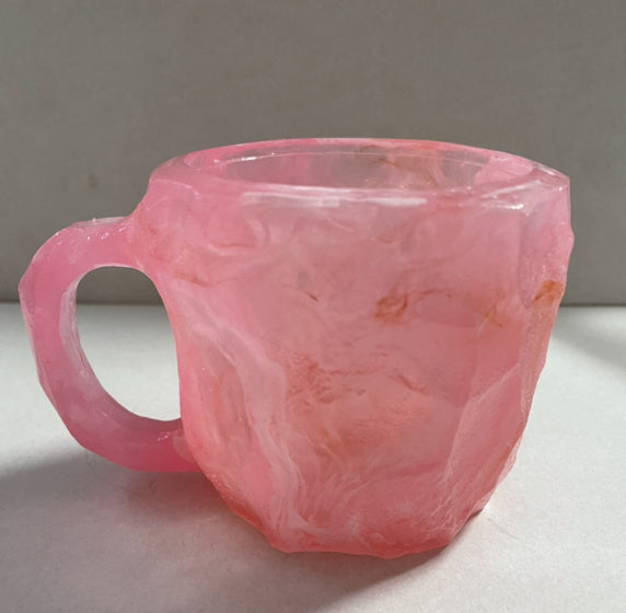400ml kaffemuggar i hartskristall med handtag, elegant falsk mineralkristallkopp för arbetsplats, heminredning, julklapp, köksredskap
