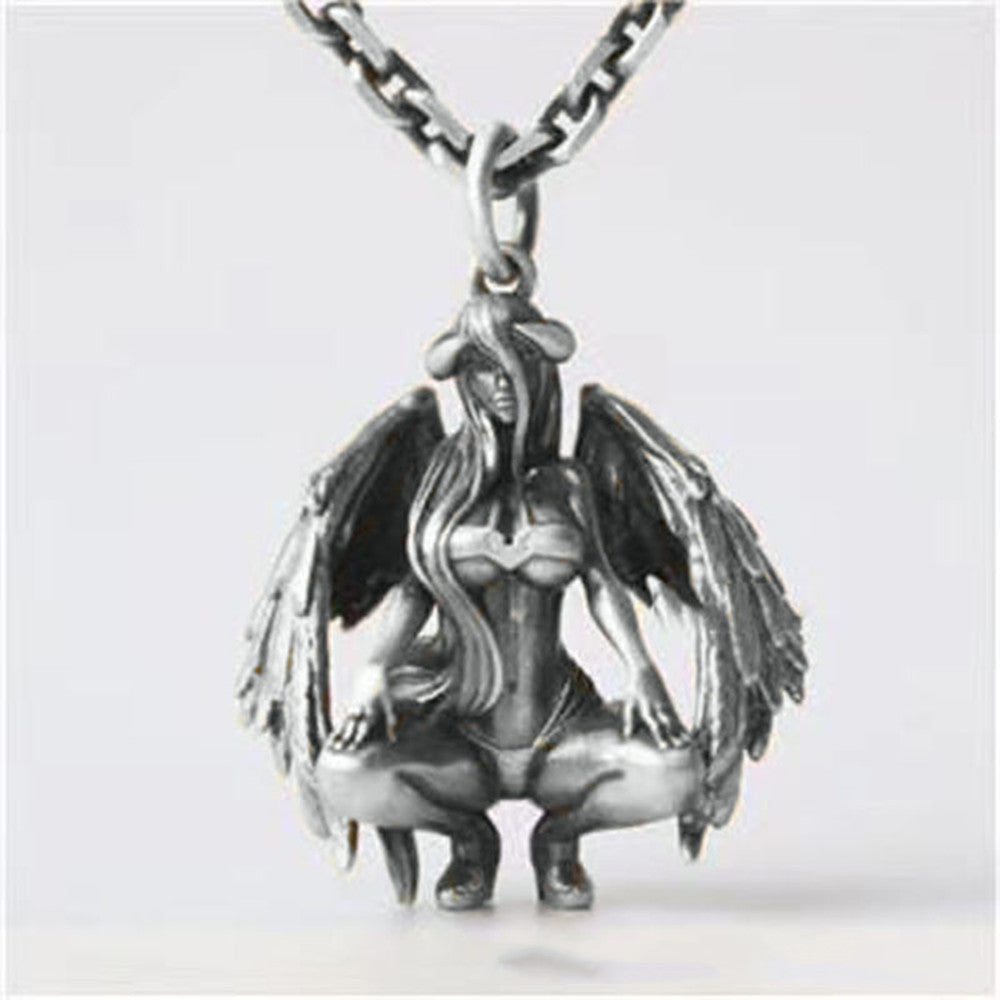 Smycken Demon Angel halsband hängsmycke för män och kvinnor