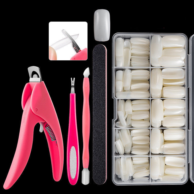 Professional French Nail Tips - 500 Pieces Acrylic Material | Classic French Manicure Collection