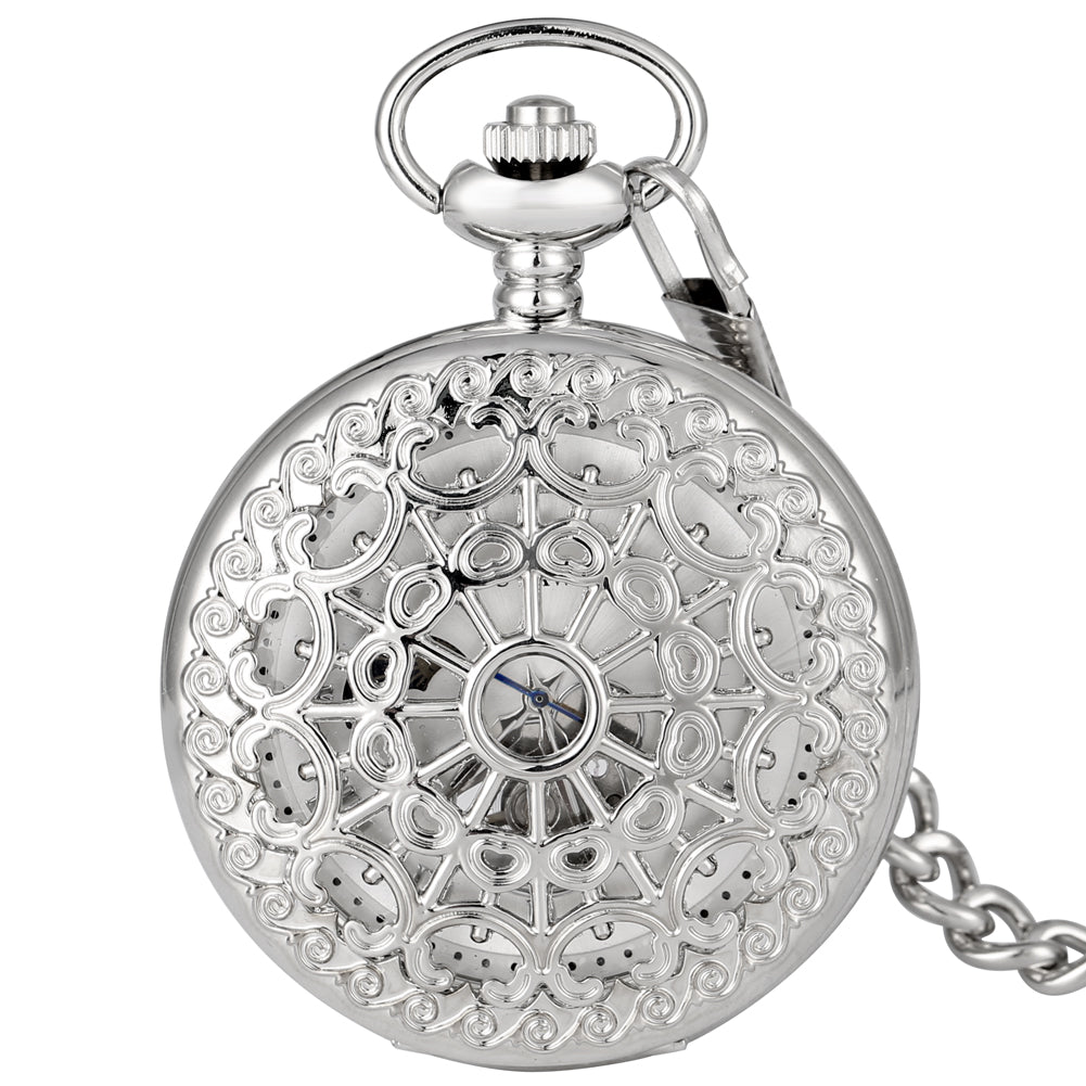 Roman Literal Mechanical Pocket Watch - Classic Modern Sophisticated Precise Elegant Timeless Durable