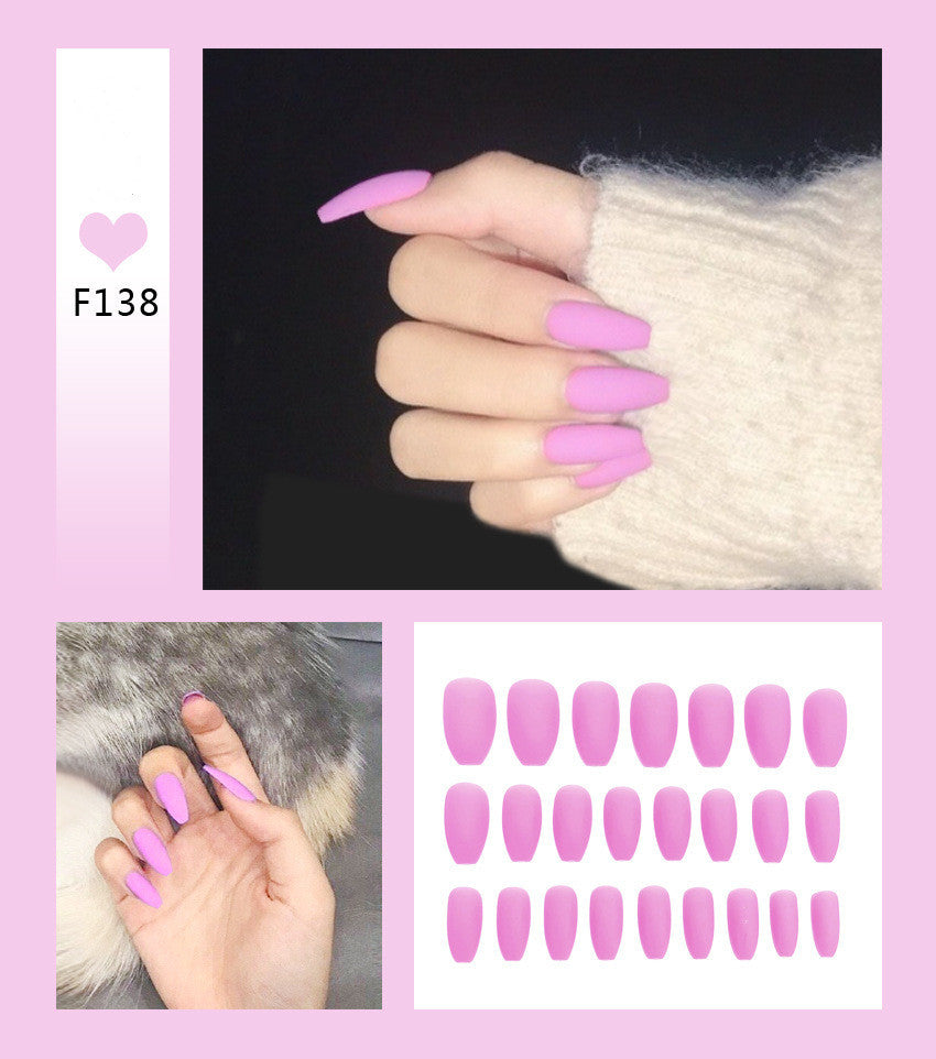 Professional Scrub Ballet Press-On Nails - 24 Pieces F122-F144 | Nail Tools Category
