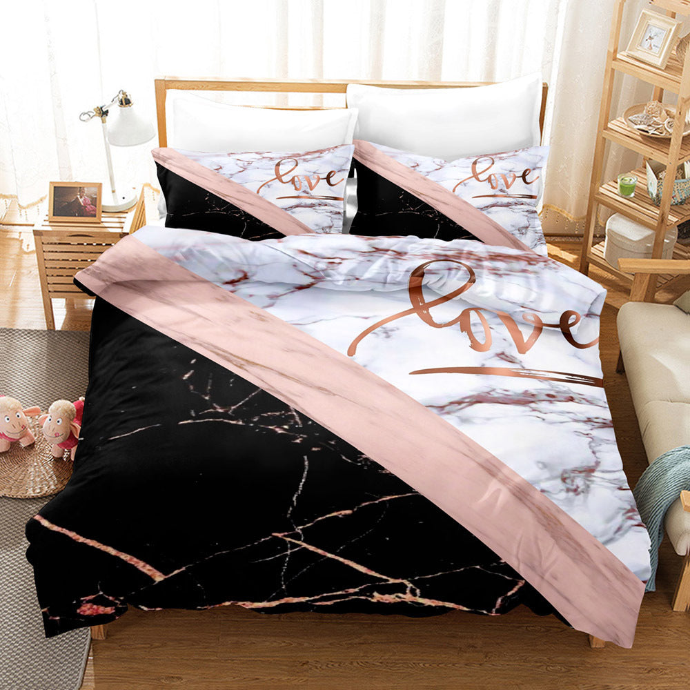 Tre konstmarmor hemtextil linnelakan