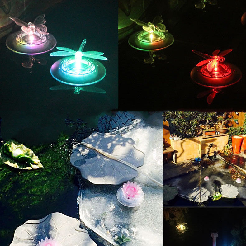 Summer Solar LED Float Lamp - Butterfly Dragonfly Shape