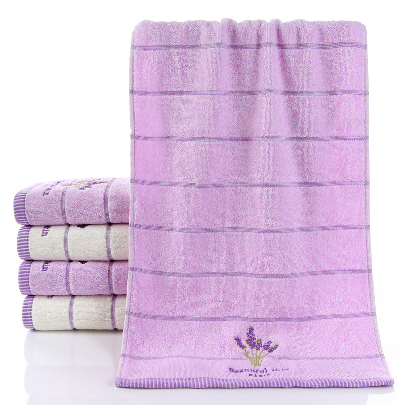 Serviette de lavage du visage brodée en pur coton à 32 brins