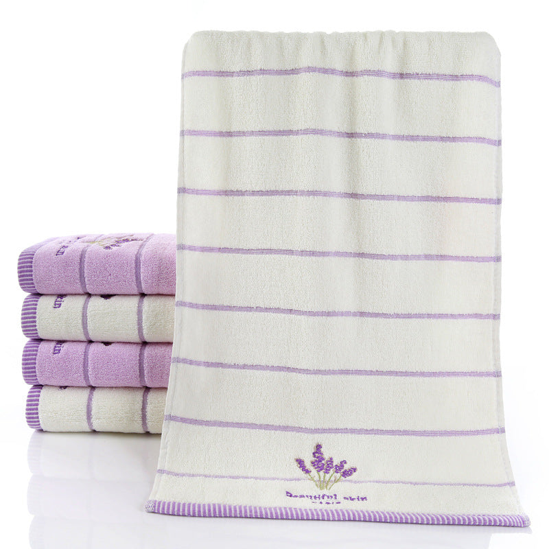 Serviette de lavage du visage brodée en pur coton à 32 brins